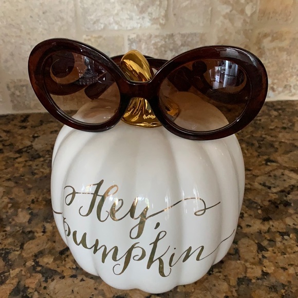 Accessories - Brown round large Fashion sunglasses